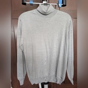 Bugatchi Men's Classic Gray Turtleneck Sweater